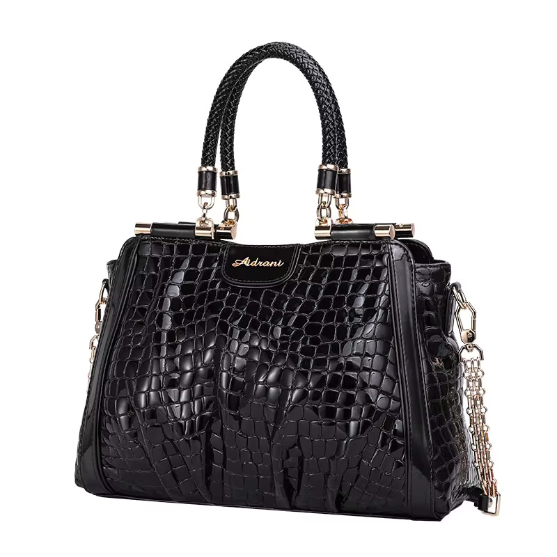 Crocodile Pattern Fashionable And High-end Leather Handbag
