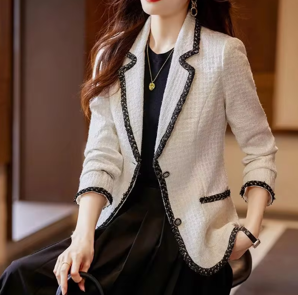 Formal Single Button Long Sleeve Blazer Jacket