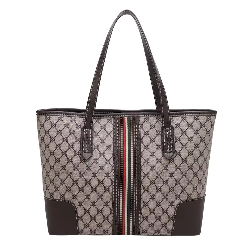Luxury Fashion Plaid Shoulder Tote Bag