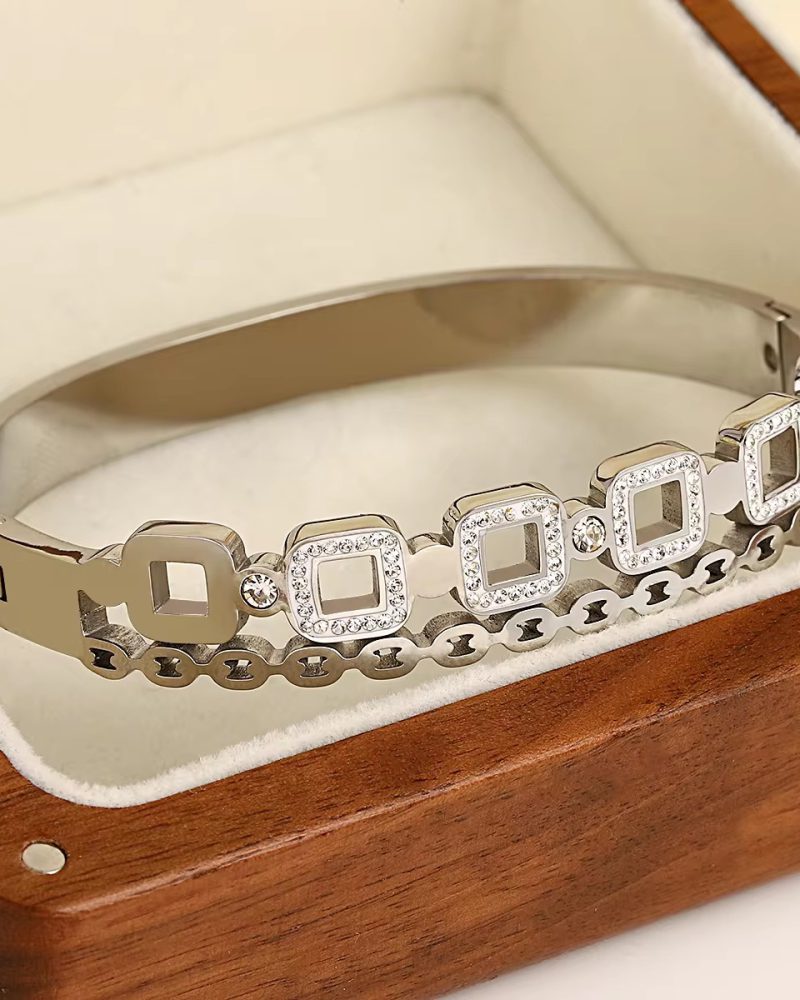 Trendy Stainless Steel Square Crystal Bangles Bracelets Jewelry03_11zon Trendy Stainless Steel Square Crystal Bangles Bracelets Jewelry