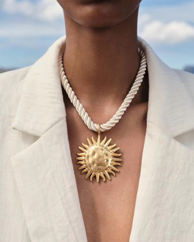 Trendy Sun Flower Pendant Necklaces Jewelry