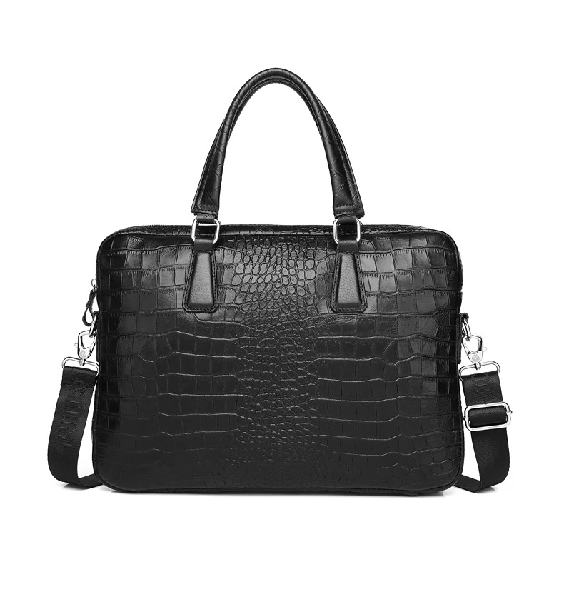 Crocodile Grain Genuine Hard Leather Luxury Handbag