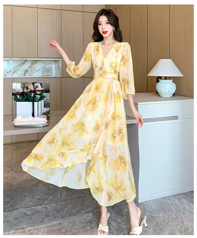 tinywow_V Neck Chiffon Casual Floral Bodycon Prom Elegant Midi Dresses6_61791893 V Neck Chiffon Casual Floral Bodycon Prom Elegant Midi Dresses