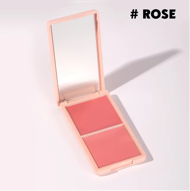 2in1 Matte Dewy Blush Makeup Pan Long Wearing High Pigment Cream & Powder Blush Palette