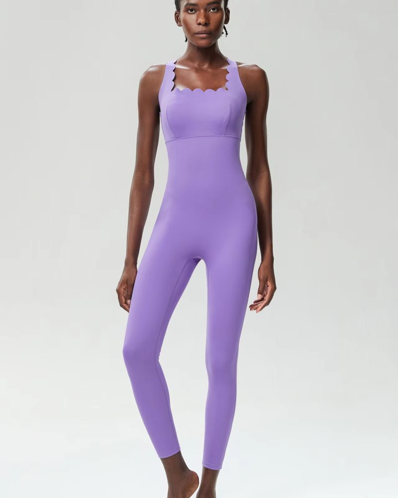 Casual Small Wave Back Yoga Fitness Gym Set