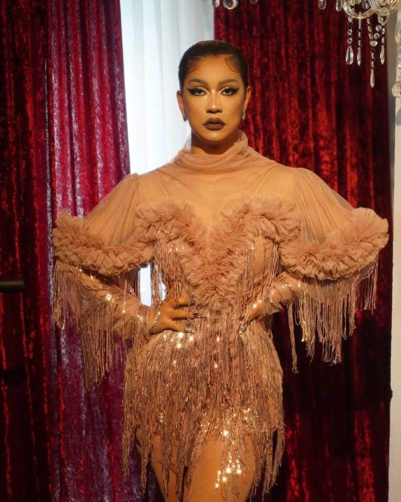 Elegant mesh sequin tassel Pile Collar ultra party vintage evening short dress