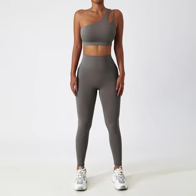 Running Yoga Clothes Sports Bra Fitness Pant Two-Piece Workout Suit