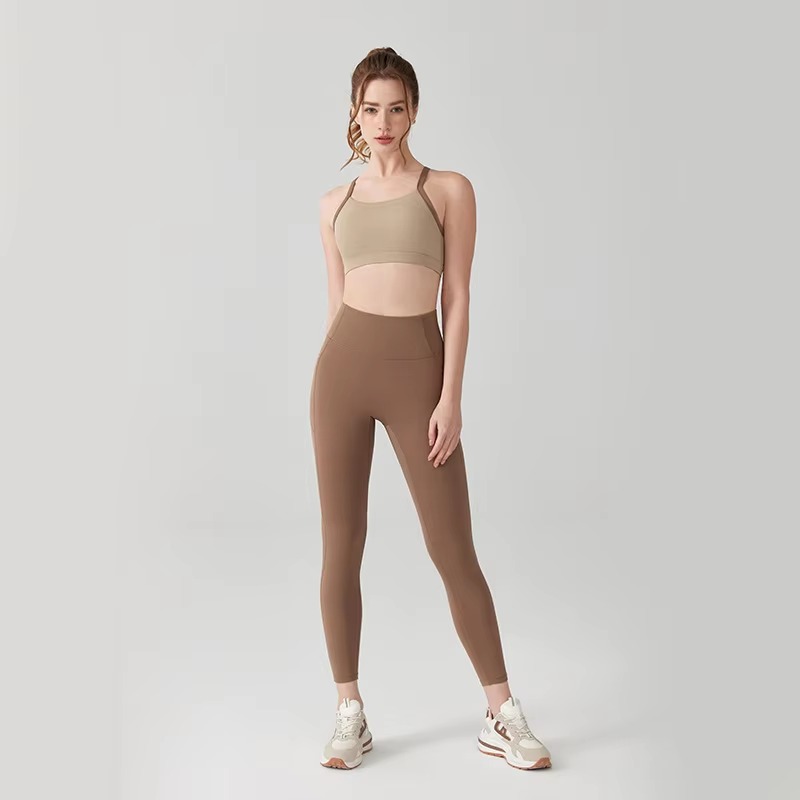 Trendy High Impact Shockproof Bra With Fixed Pads Fitness Tracksuits