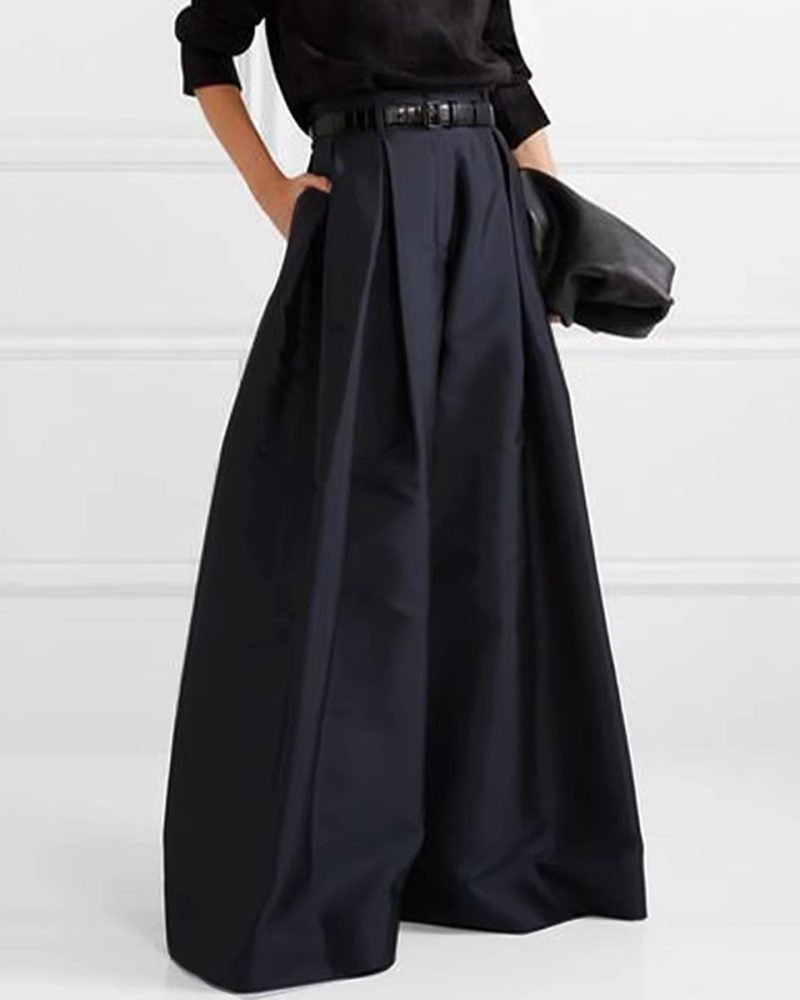 Vintage Pleated zipper fly Loose High Waisted Wide Leg oversized Trousers