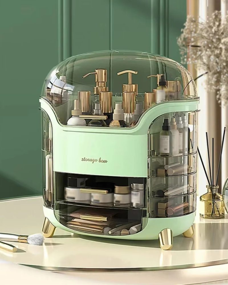 Transparent Dustproof Large Capacity Makeup Container Jewelry Cosmetic Storage Box