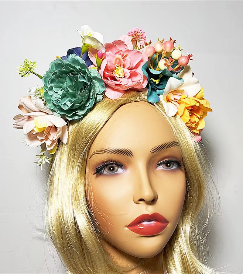 Flower Crowns Faux Floral Hairband Wedding Art Photography Hair Accessories