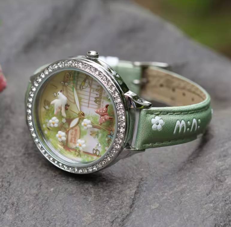 Luxury Hand-made 3D Bird Waterproof Luminous Wristwatches