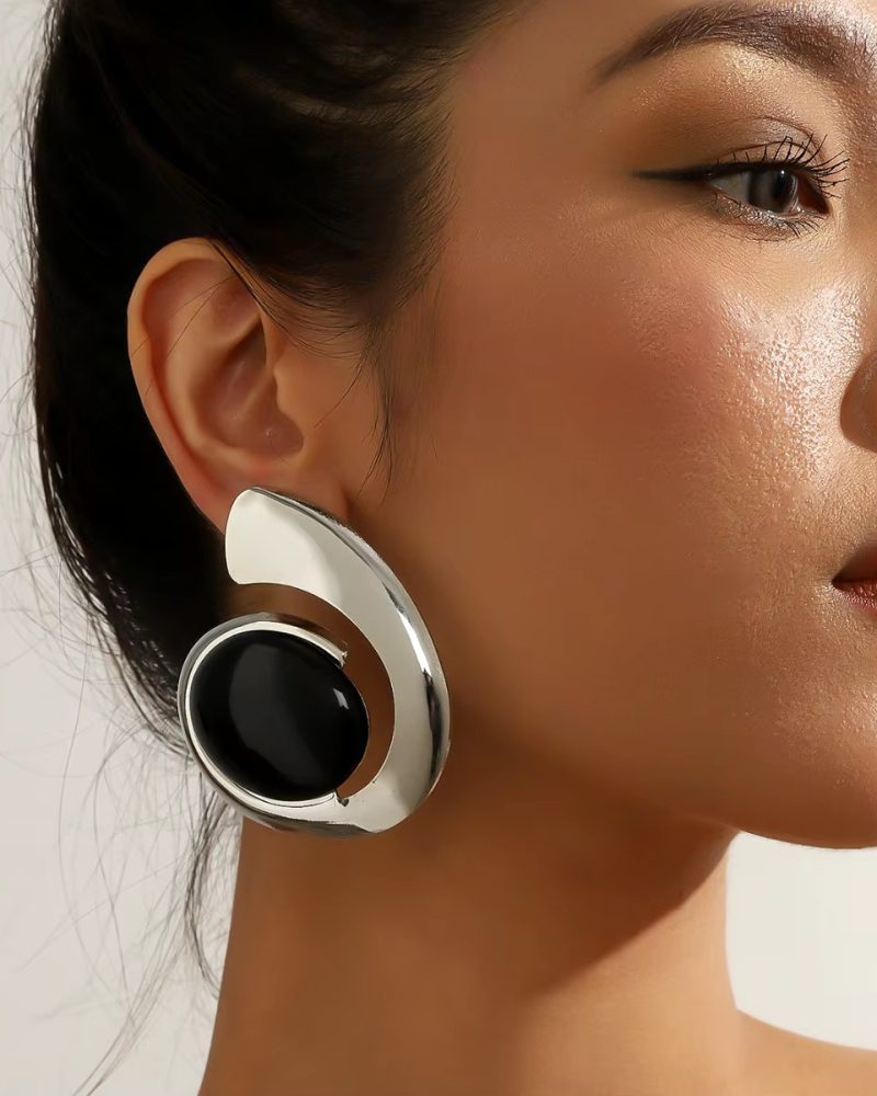 Metal Spiral Geometric Dangle Earrings Trend Classic Party Accessories