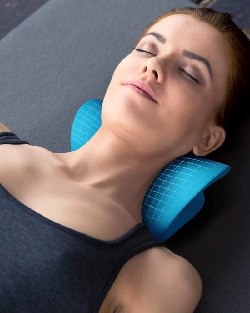 Neck Shoulder Stretcher Relaxer Cervical Chiropractic Traction Device Massage Pillow