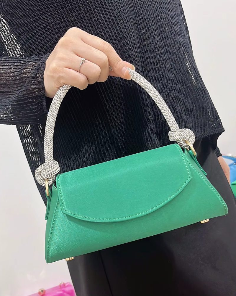 Luxury Satin Silk Knot Wedding Party Evening Shoulder Designer Handbags