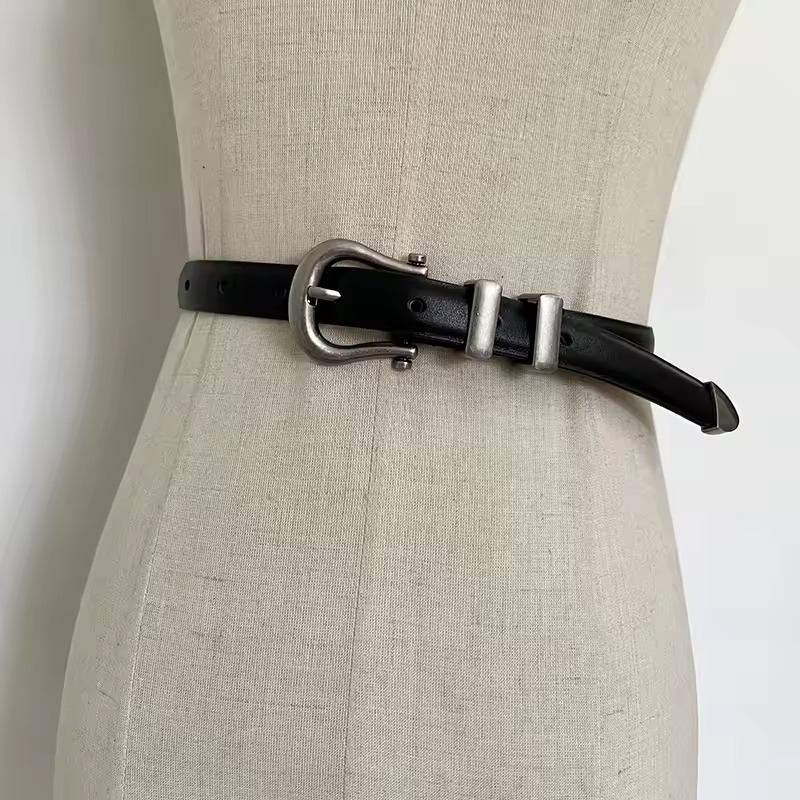 Decoration Vintage Genuine Leather Cummerbunds Corsets Waistband Narrow Belt