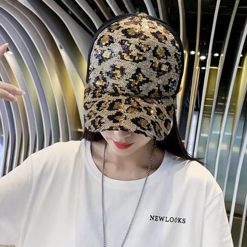 Embroidered Sequins Casual Curved Can Adjust Hip Hop Sports Cap