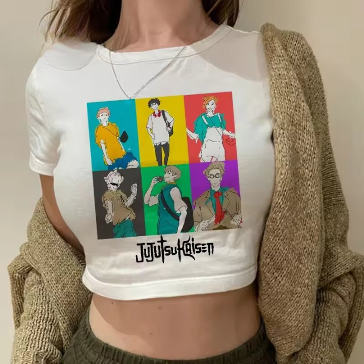 Stylish Jujutsu Kaisen Gojo Satoru Cropped Tee