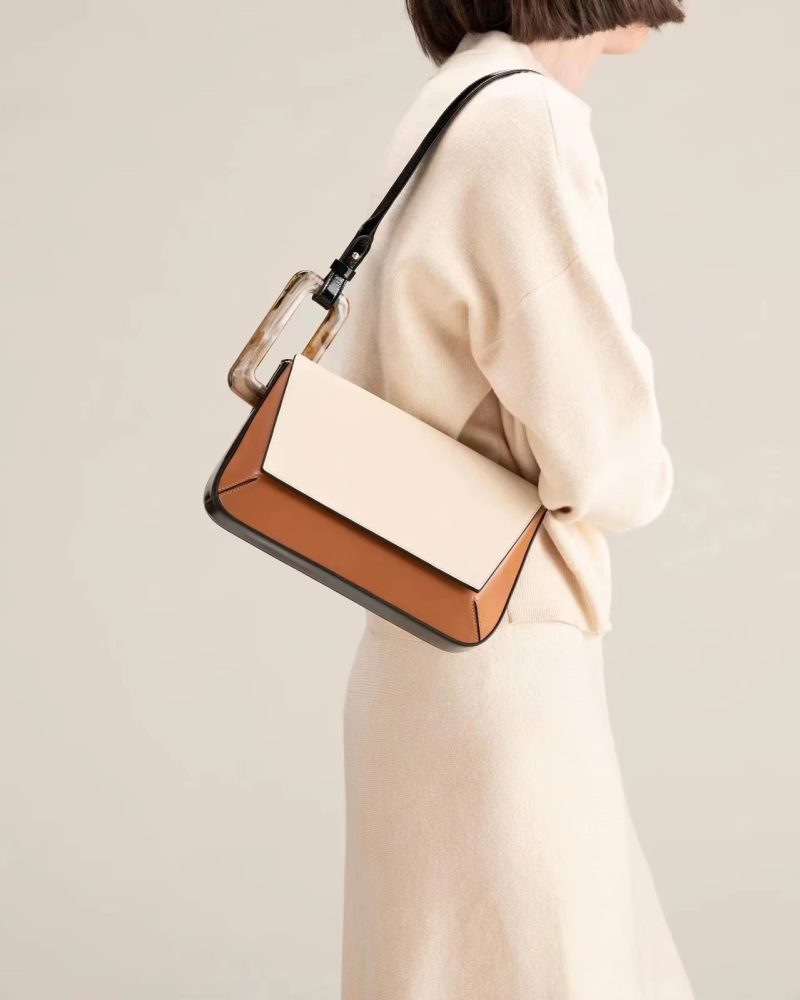 Designer Patchwork Luxury Pu Leather Small Flap Underarm Bag