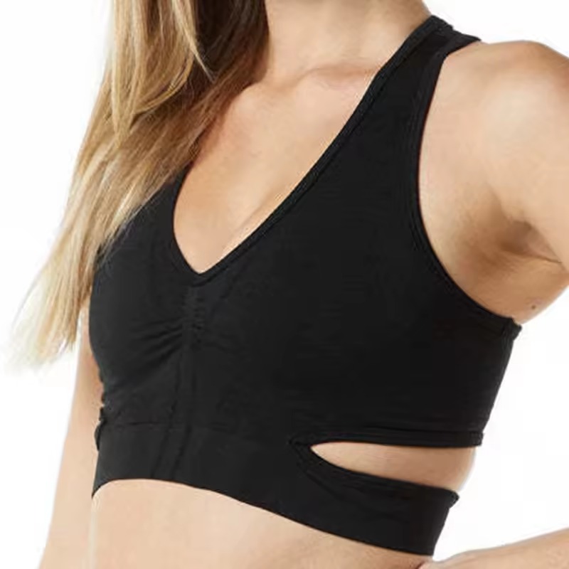Trendy Breathable Stretch Padded Seamless Yoga Sports Bra