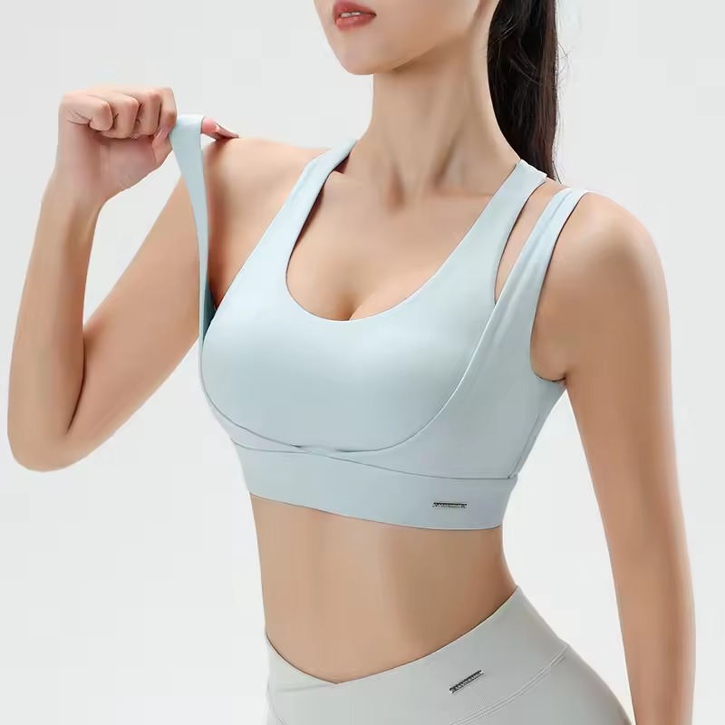 Trendy Knitted Breathable Shockproof Yoga Bra Sportswear