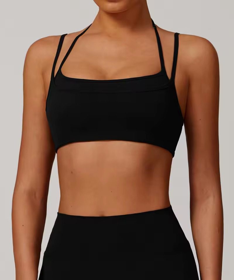 Trendy Polyester High Elasticity Yoga Quick-Dry Breathable Sports Bra