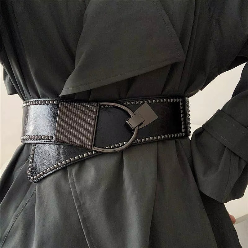 Advanced Sense Wide Waist Decorative Stretch Waist Belt
