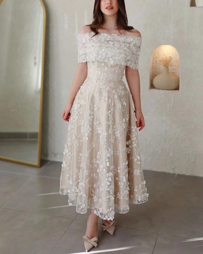 Elegant Cross-Border Sleeveless Floral Print Slim Fit Shoulder Bared Maxi Dress