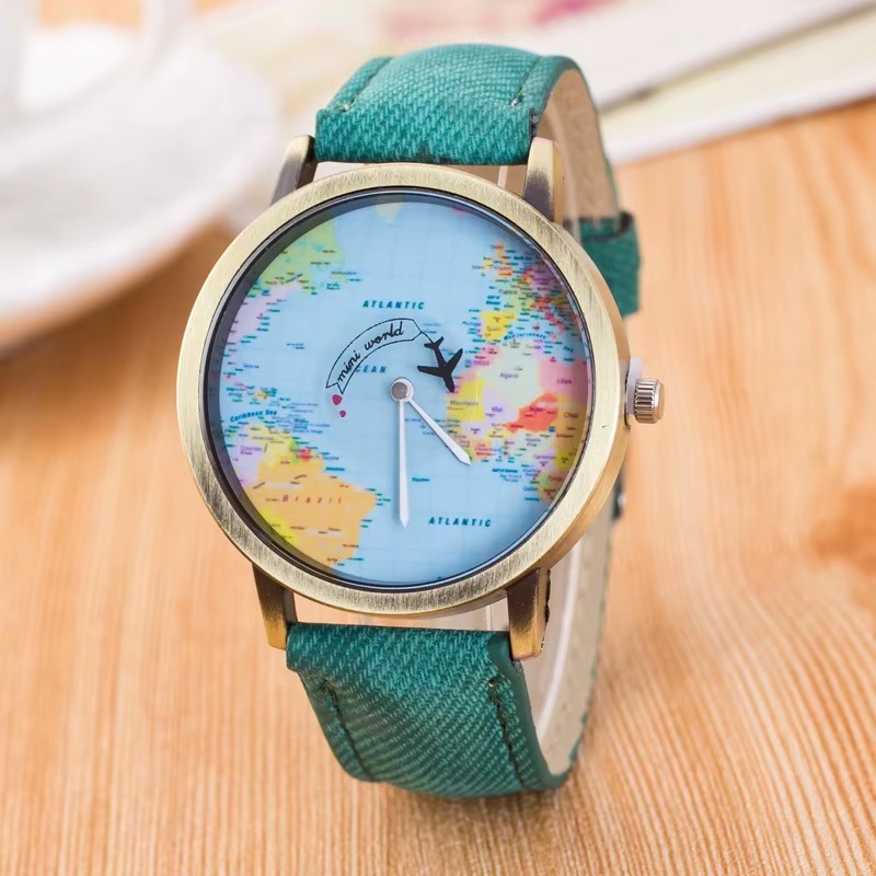 Luxury Quartz Buckle Alloy Leather Wristwatch Round Clock