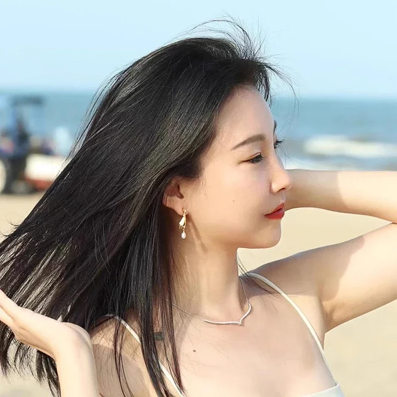 Trendy Unique Hands Designed Imitation Pearl Drop Earrings