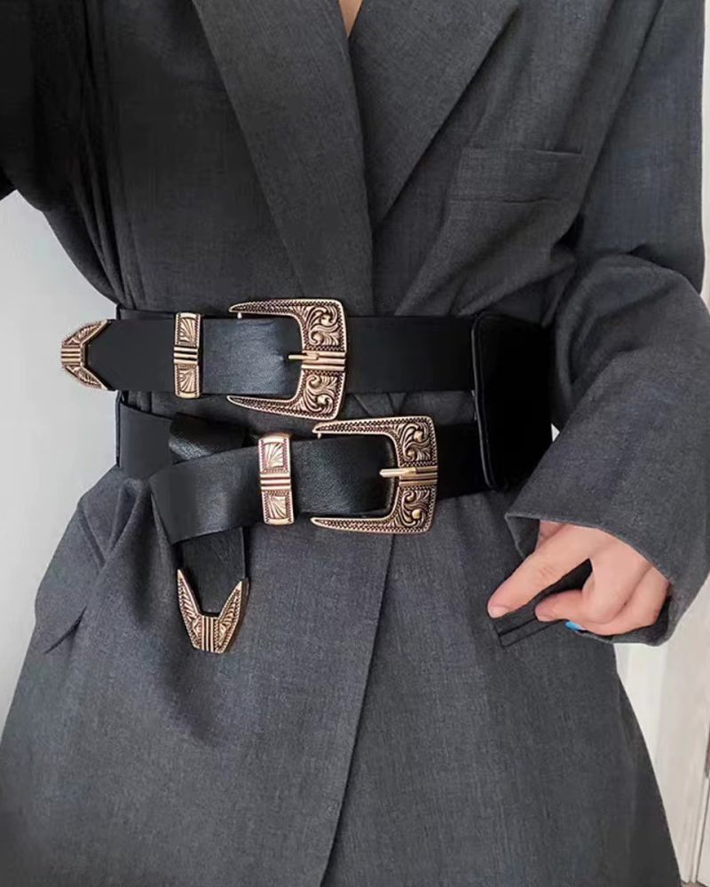 Vintage Stretch Cummerbunds Designer Punk Waist Goth Elastic Corset Belt