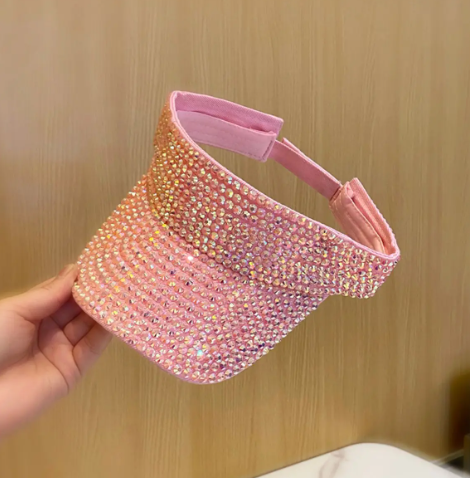 Casual Geometric Sparkling Rhinestone Baseball Adjustable Outdoor Sports Beach Sun Hats