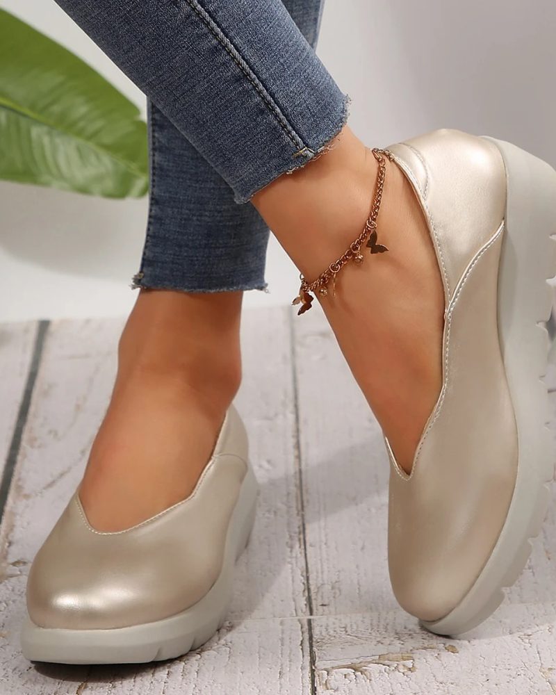 Casual Soft Sole Comfort Lightweight Platform Loafers