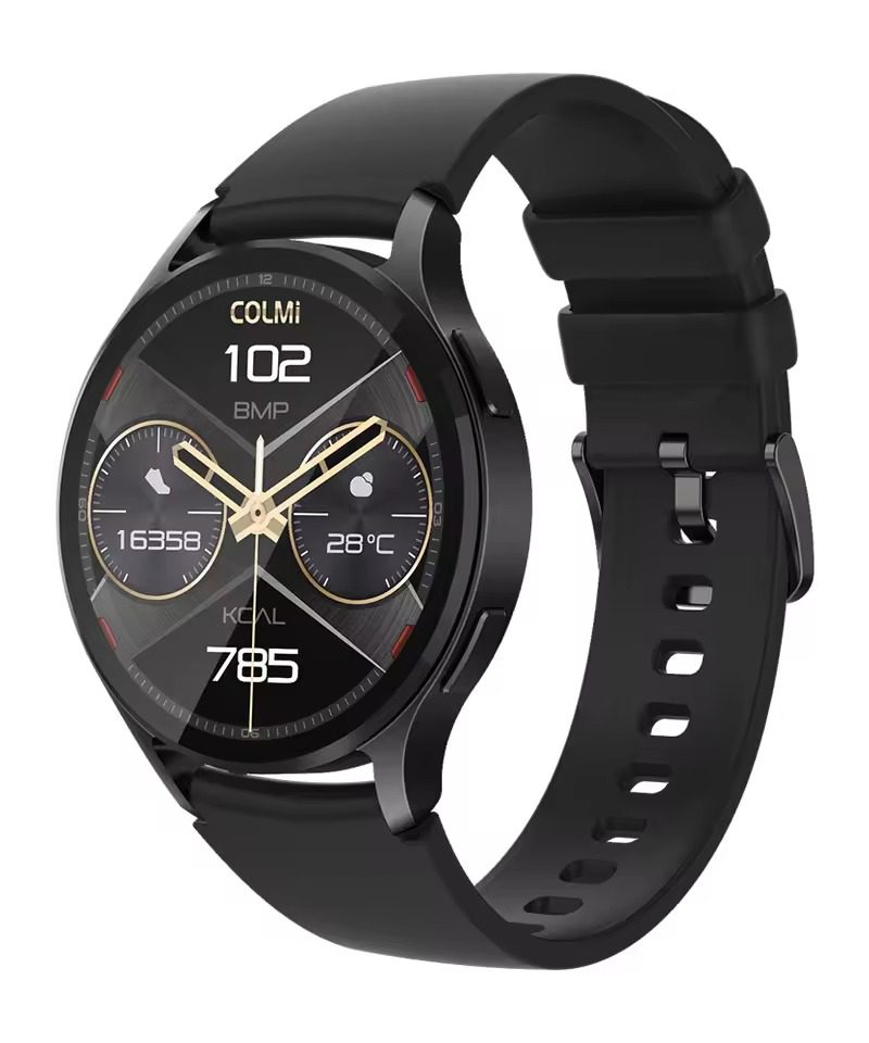 Classic Round Shape Silica Gel Amoled Display Built-in AI Da-GPT Bluetooth Call Smartwatch