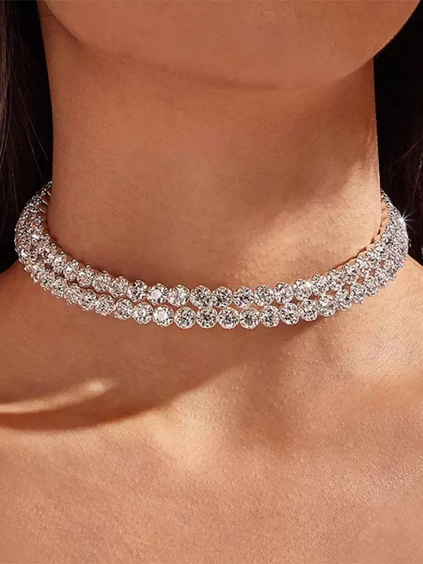 Classic Traditional Silver Gold Wedding Party Graduation Necklace