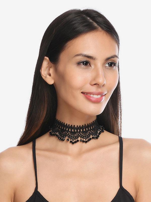 Elegant Alloy Gothic Box Clasp Wedding Cocktail Necklace