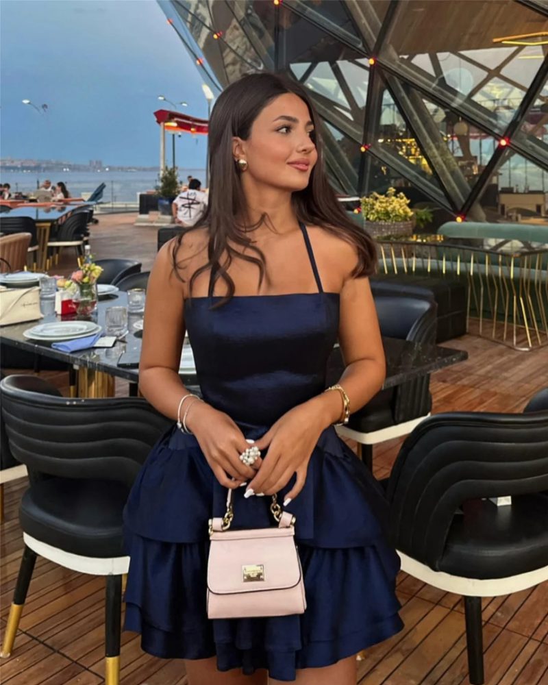 Elegant Fashion Halter Neck Special Occasions Customized Gala Mini Dress