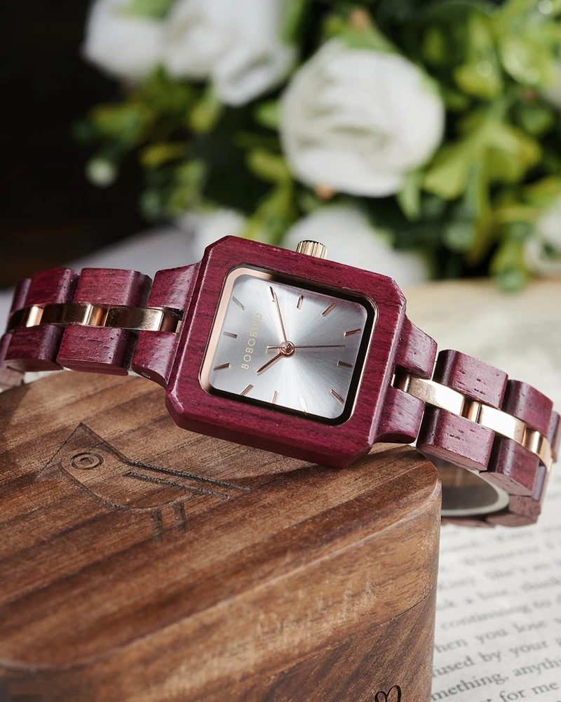 Elegant Hidden Clasp Special Gift Support Drop Wooden Niche Wrist Quartz Watch