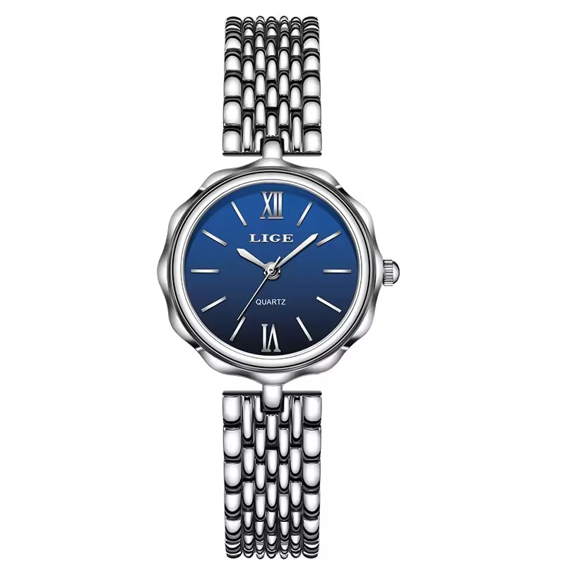 Elegant Stainless Steel Original Simple Round Quartz Alloy Waterproof Wristwatch