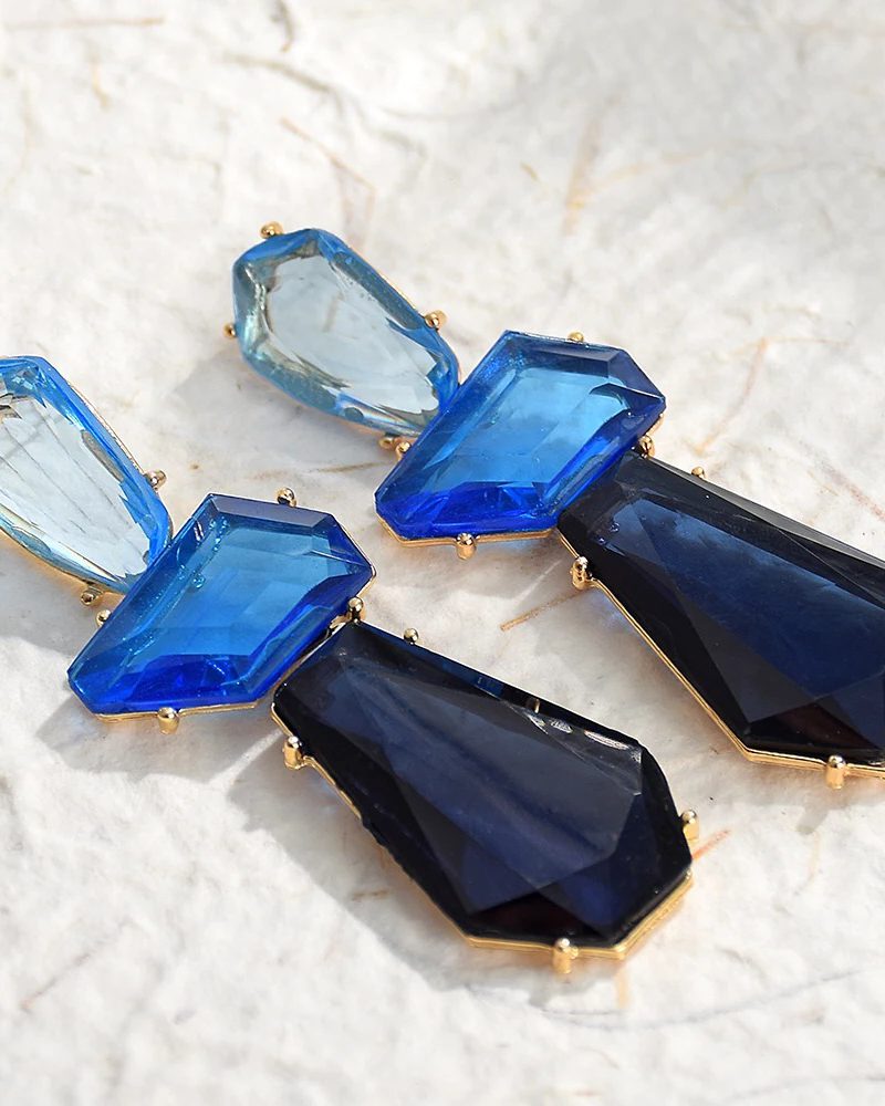 Elegant Stainless steel Zinc Alloy Geometric Acrylic Geometric Dangle Drop Earrings