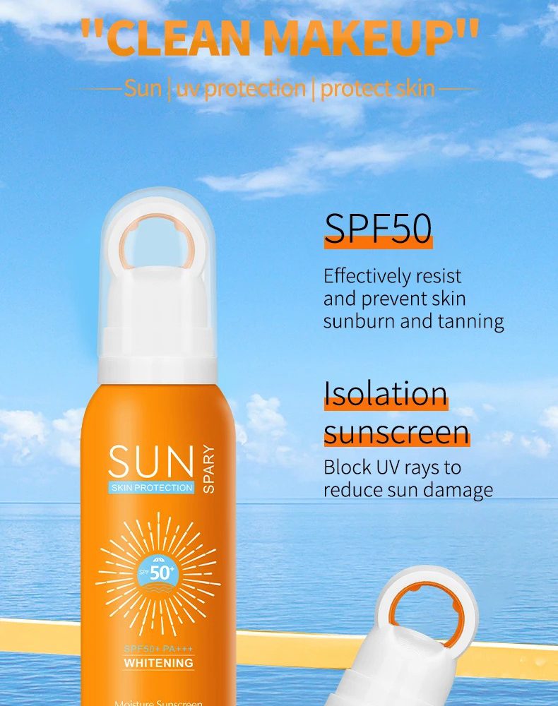 Anti-aging Anti Wrinkle Body Neck Skin Care Moisturizing Whitening Sunscreen Spray