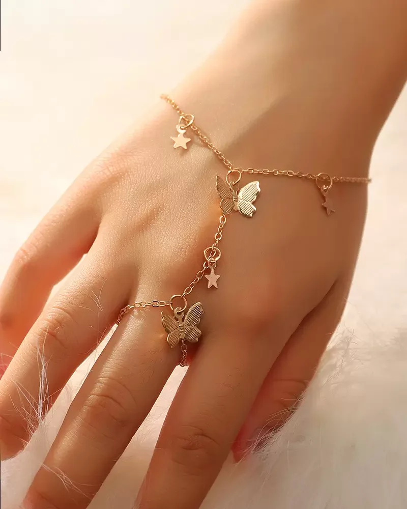 Casual Alloy Butterfly Stars Classic Romantic Tale Resort Wear Bracelet