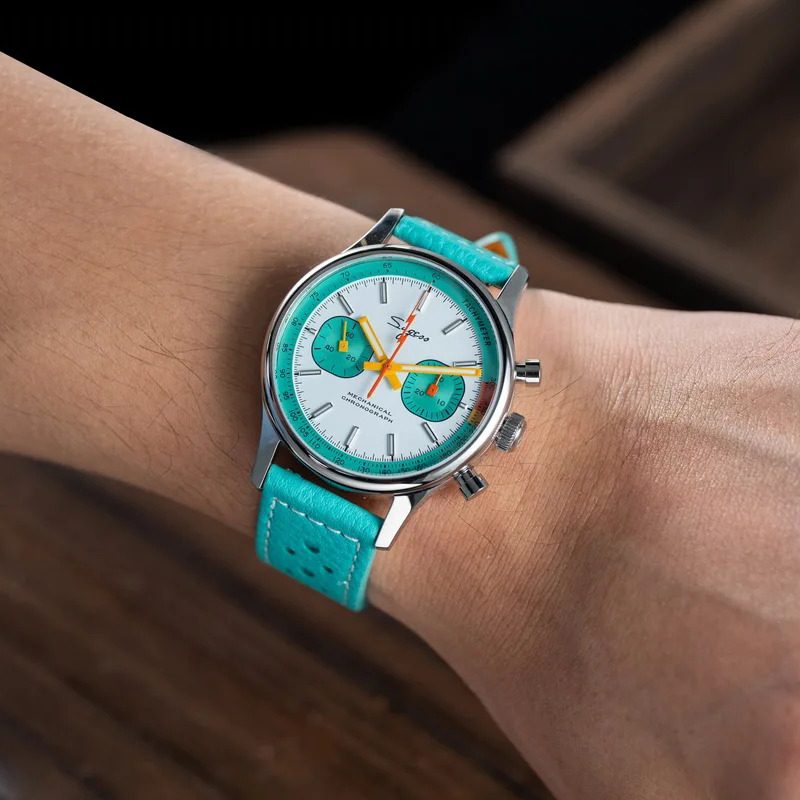 Elegant Normal Movement Mechanical Sapphire Crystal Pilot Military Racing Clock Chronograph Watch Wristwatches