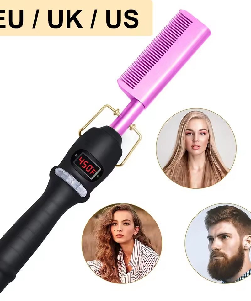 Dry And Wet Copper Comb Bangs Electric Heating Straight Hair