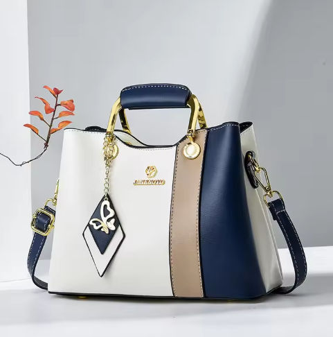 Elegant Tassel Patchwork Top Handle Satchel Cat Purse Versatile Shoulder Crossbody Handbag