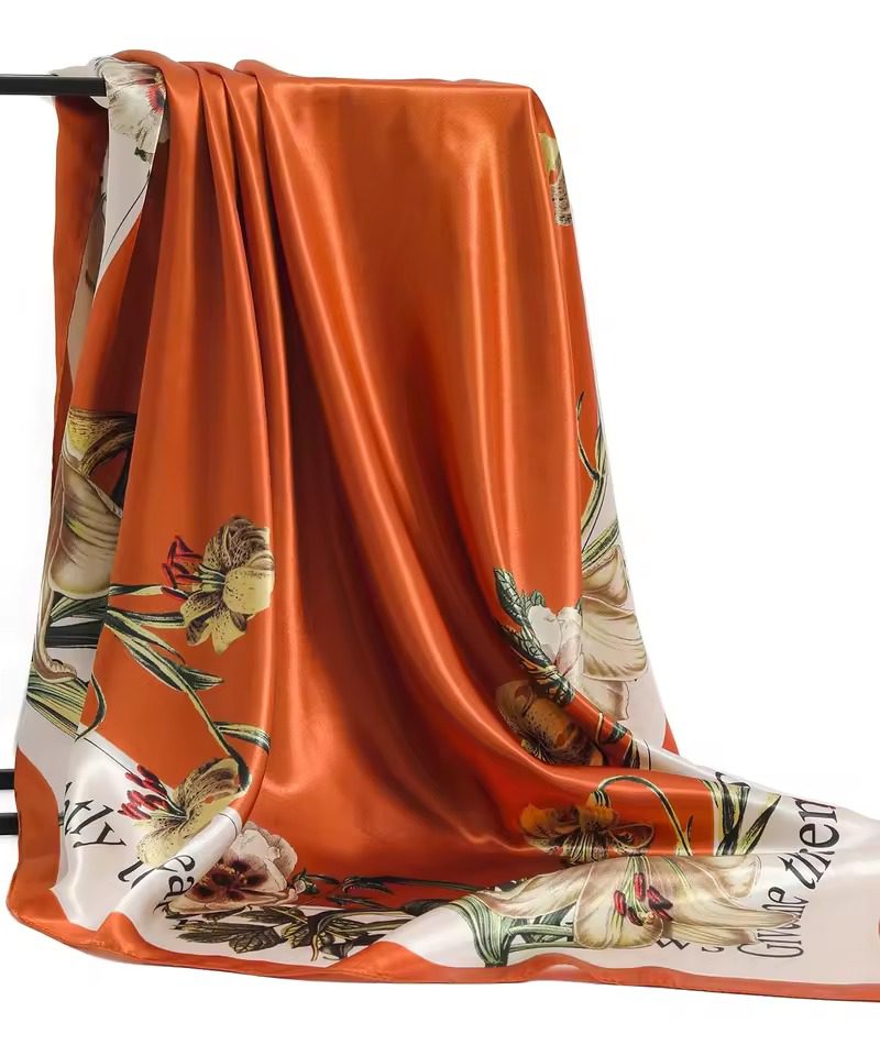 Feeling Hair Neck Square Brand Office Bandanna Muffler Waiter Flight Attendants Handkerchief Rings wrap Scarf SilkÂ