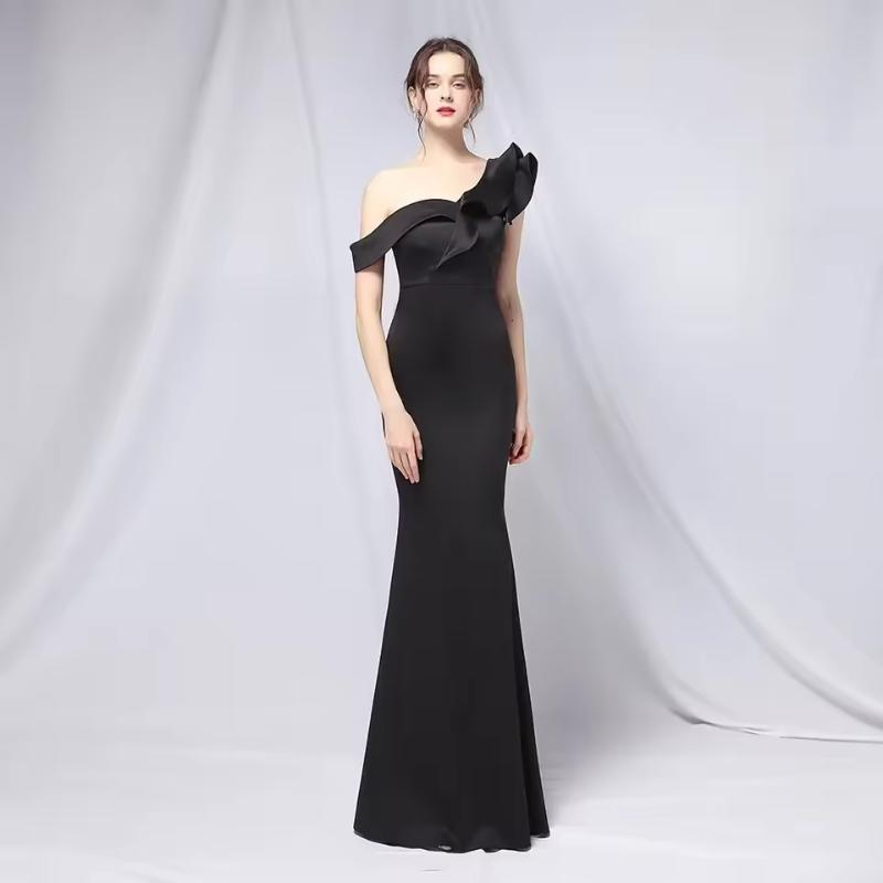 Gorgeous Elegant One Shoulder Sleeveless Vestidos Long Maxi Dress