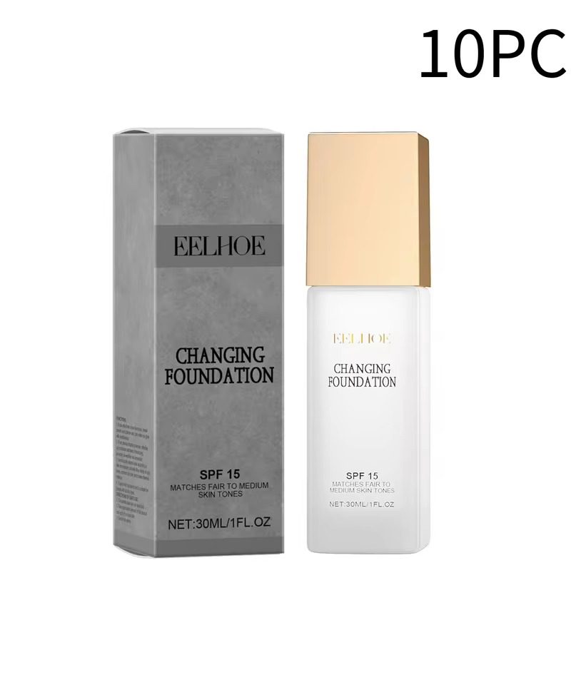 Full Liquid Foundation Coverage Matte Moisturizer Oil-control 10PCS Sunscreen Spf 15