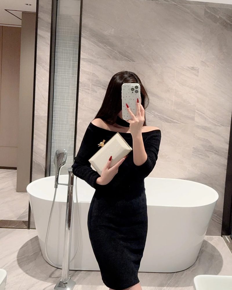 Luxury Buckle Clutch Square Box Crossbody Chain Evening Dinner Bag