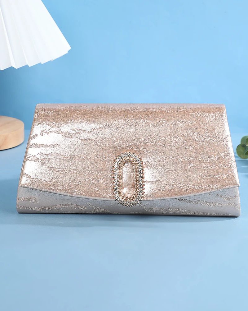 Luxury Envelop Design Rhinestone Leather Purse Lady Crystal Evening Party Wedding Clutch Handbag